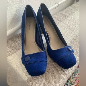 Croft & Barrow Blue Suede Heels